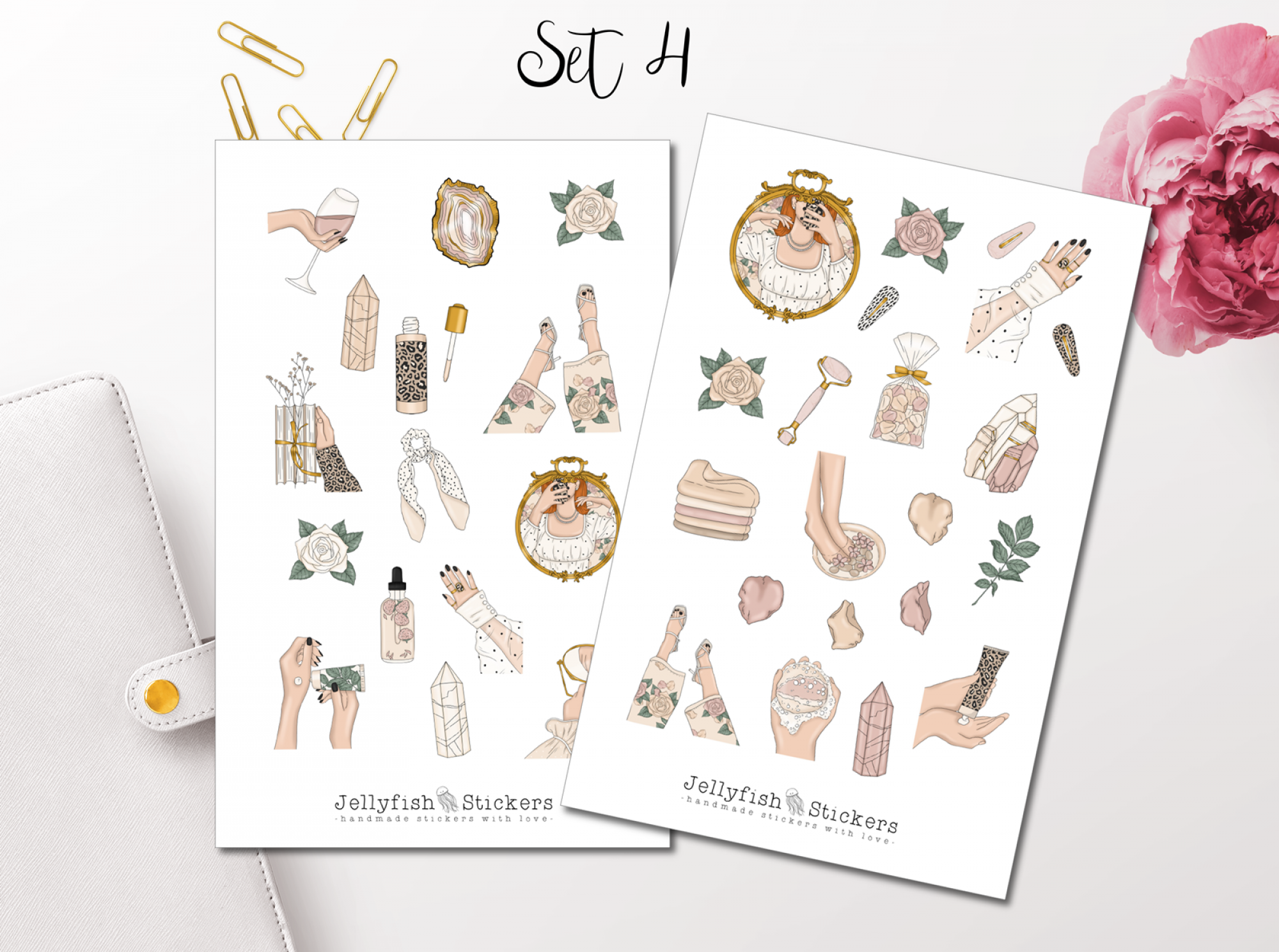 Mädchen Wellness Sticker Set